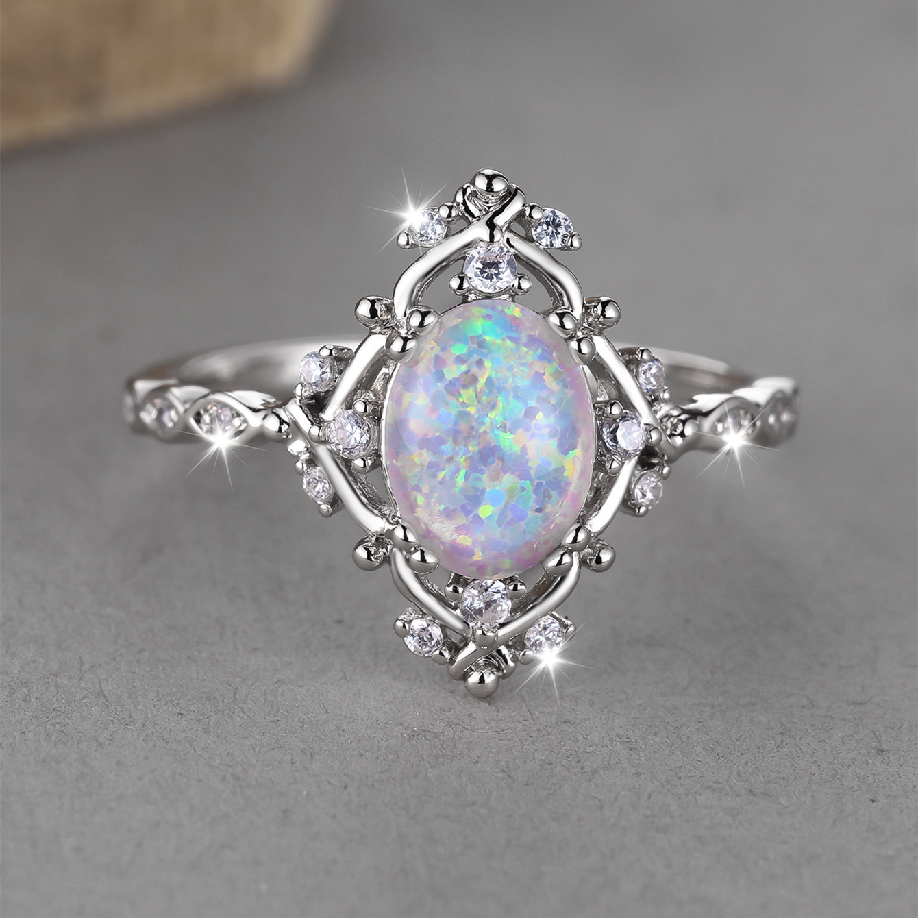 Opal Engagement Ring & Elegant Jewelry for Wedding Anniversary